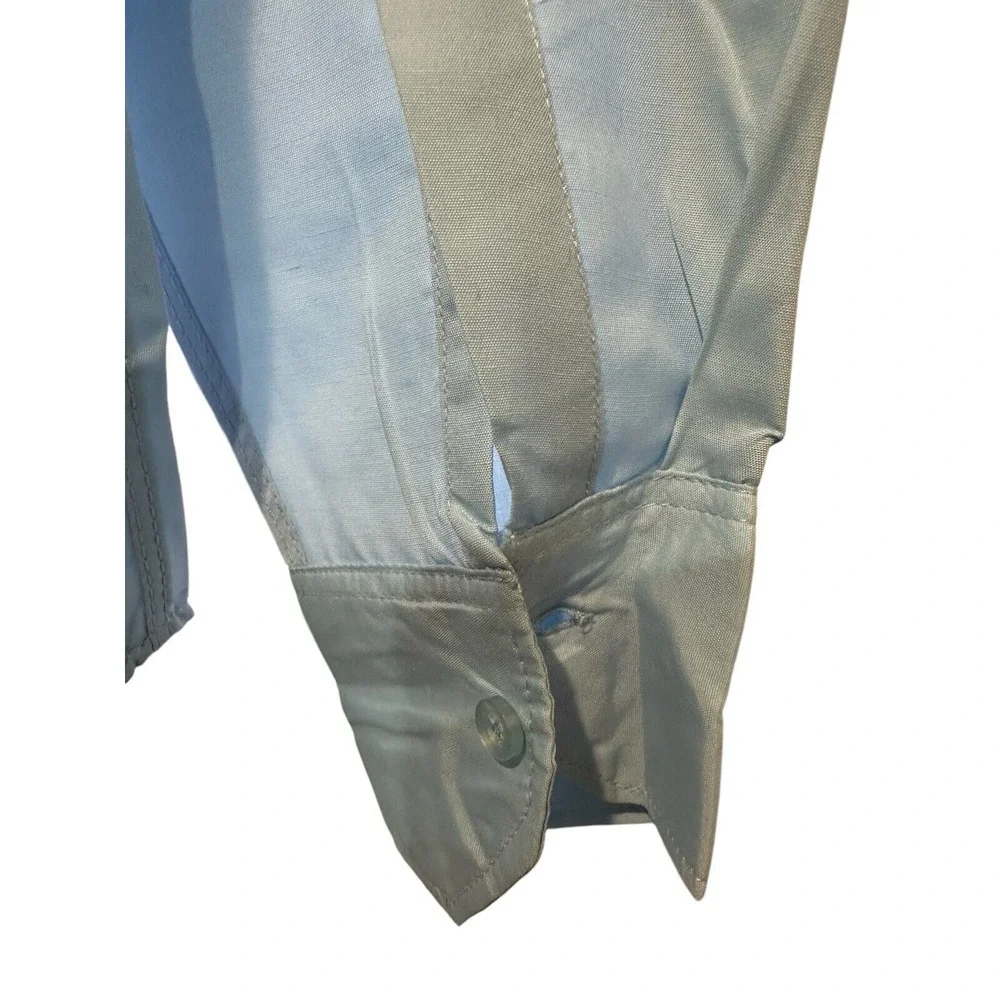 Golden Palm  Designer Shirt Mens Long Sleeve Button Up Sky Blue Size 2XL XXL NWT